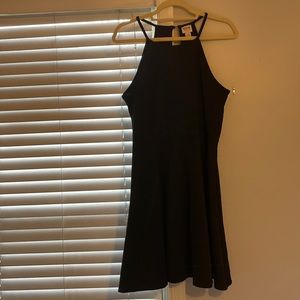 High neck skater dress
